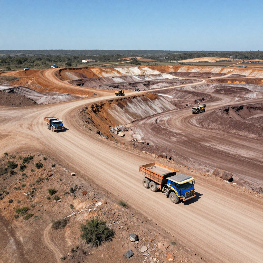 AXEOR haul truck operating at an active mining site